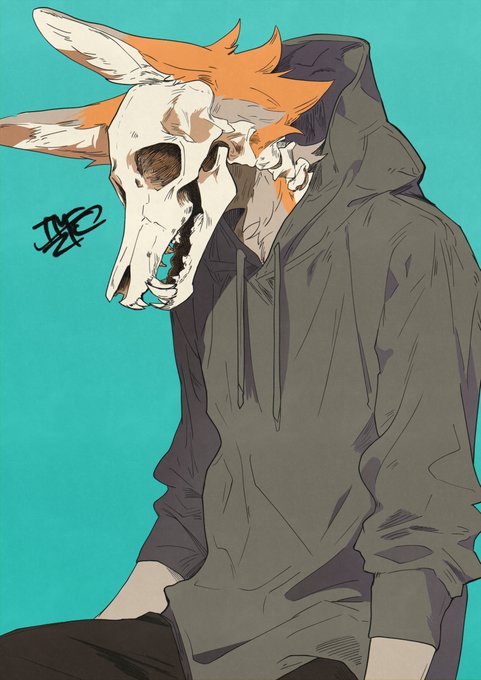 「grey hoodie sitting」 illustration images(Latest)