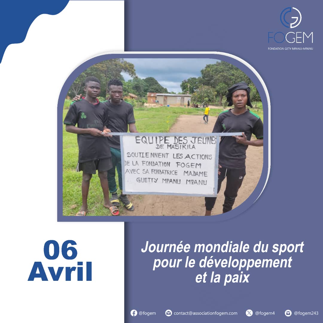 Fogem4's tweet photo. Le sport a le pouvoir de changer le monde ; c'est un droit fondamental et un outil puissant pour renforcer les liens sociaux et promouvoir le développement durable et la paix, ainsi que la solidarité et le respect de tous.

#Fogem
#06Avril
#F24 https://t.co/eE7oq5S5qS