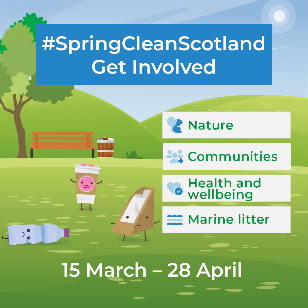 We're supporting Keep Scotland Beautiful's #SpringCleanScotland which runs until 28 April. If you'd like to get involved, everything you need is at ow.ly/WRAX50R96t9 Every action, however small, makes a difference. It's your place - lets keep North Lanarkshire clean.