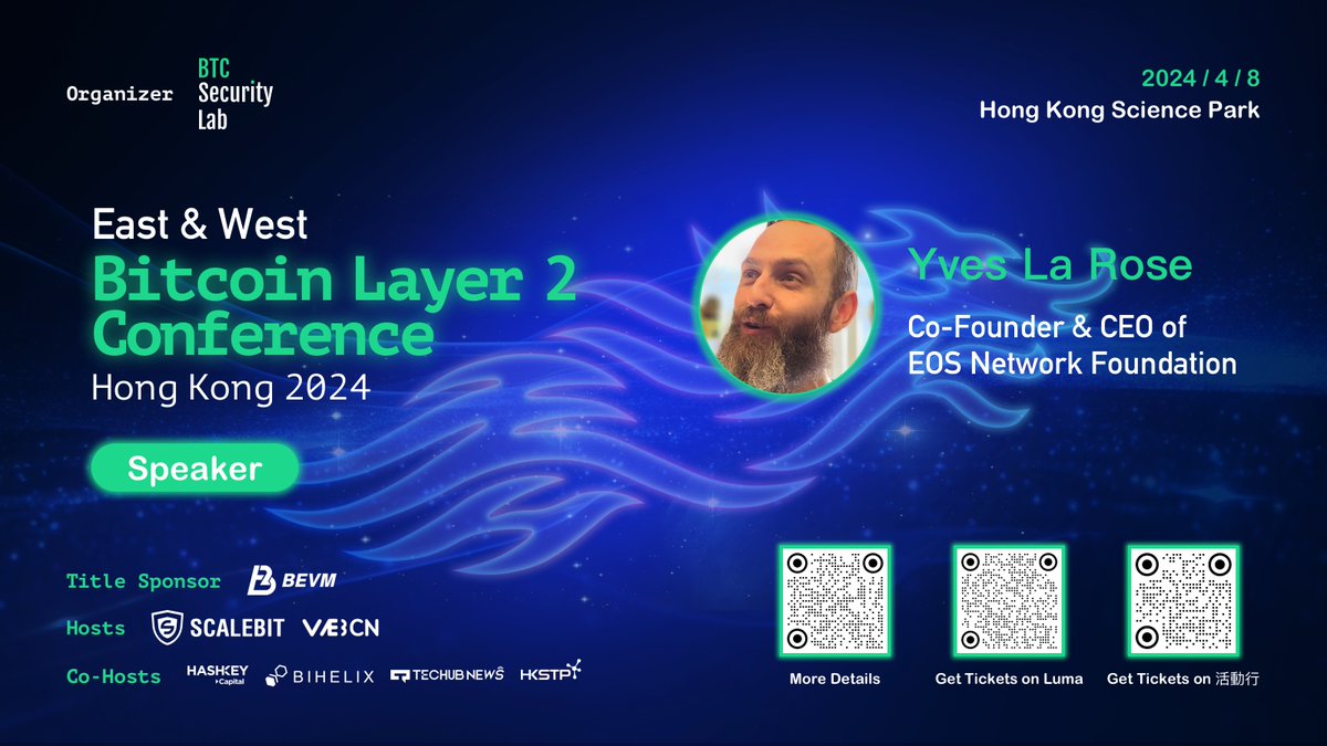 🍻Speaker Alert! Yves La Rose, Co-Founder & CEO of @EOSNetworkFDN, will be one of our esteemed speakers, delivering his profound perspectives focused on the #Bitcoin ecosystem. Mark your calendars for April 8th to connect with @BigBeardSamurai. 💡#exSat, the docking layer for…