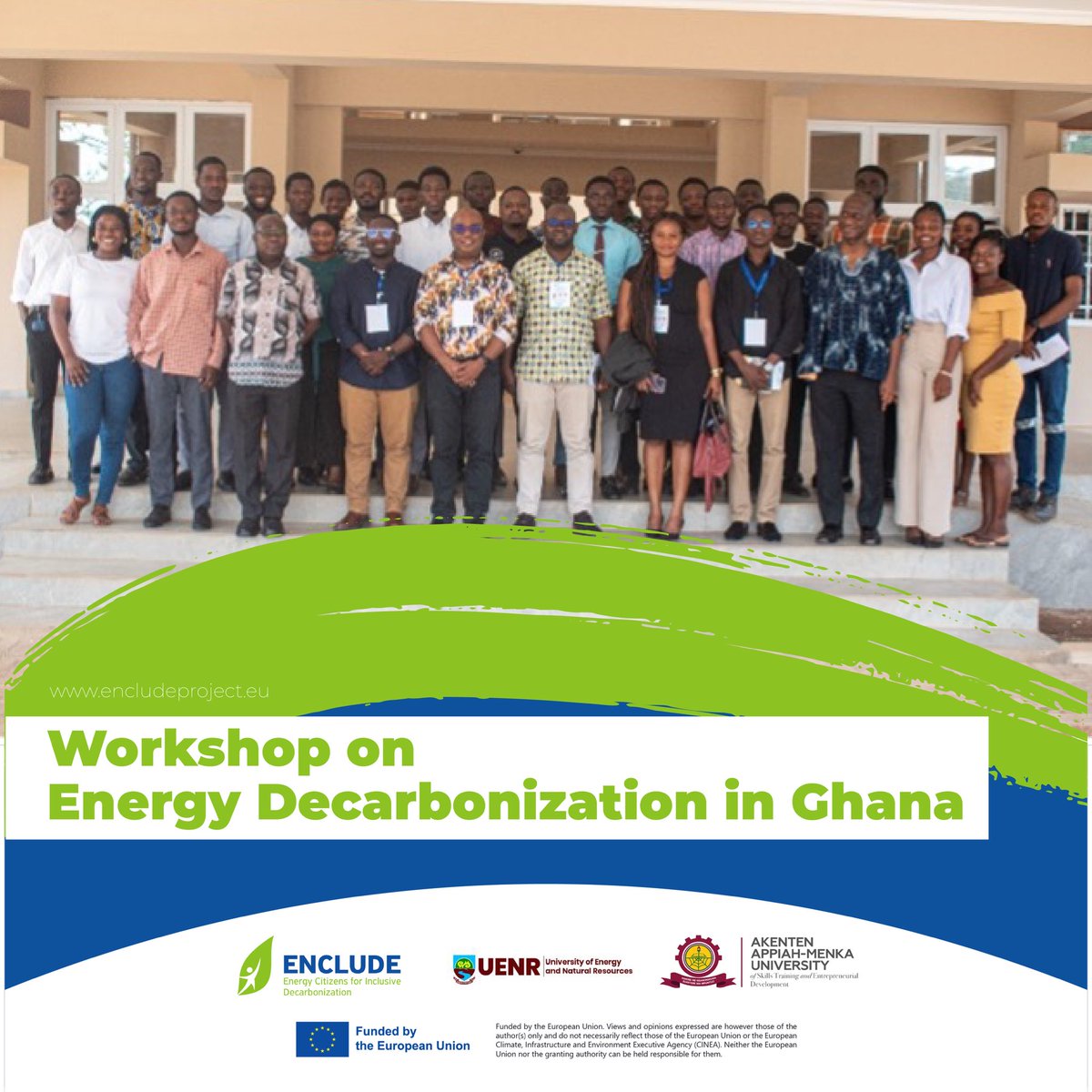 The workshop on Energy Decarbonization in Ghana, jointly organized by @uenrofficial & @AAMUSTED_GH,aimed to address the challenges,opportunities,& potential solutions associated with transitioning towards sustainable & low-carbon energy systems in Ghana 🔗 encludeproject.eu/news-events/wo…