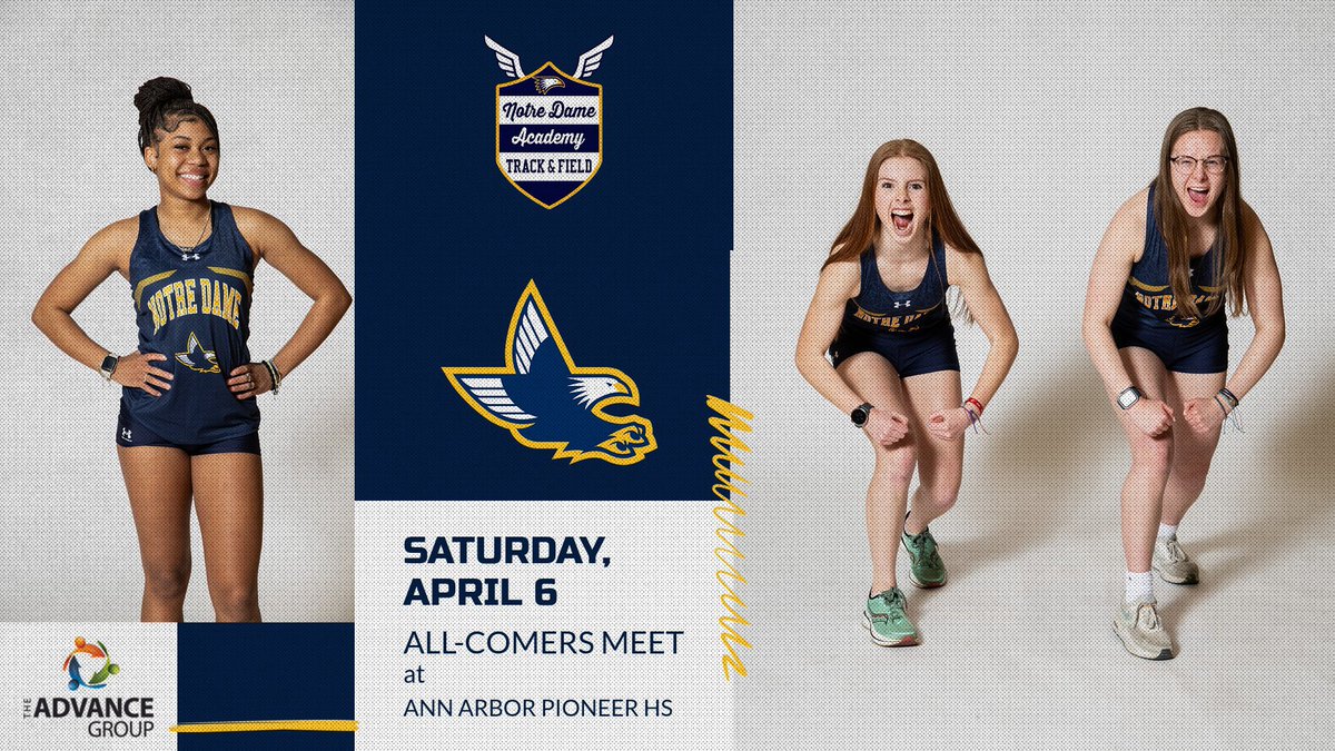 NDA Athletics (@ndaeaglesports) on Twitter photo Good luck to <a href="/NDATrack_Field/">NDA TRACK & FIELD</a> in the Westfield Girls Only All-Comers Meet at Pioneer HS in Ann Arbor! Field events start at 12 pm and running events start at 1 pm. 🦅 #GoNDAEagles Good luck to <a href="/NDATrack_Field/">NDA TRACK & FIELD</a> in the Westfield Girls Only All-Comers Meet at Pioneer HS in Ann Arbor! Field events start at 12 pm and running events start at 1 pm. 🦅 #GoNDAEagles