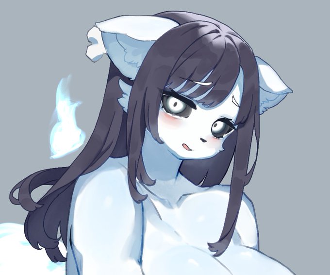 支援サイト(FANBOX/Patreon)にて、膨腹しちゃう霊崎さんその1を公開しました🐶3枚あります! 