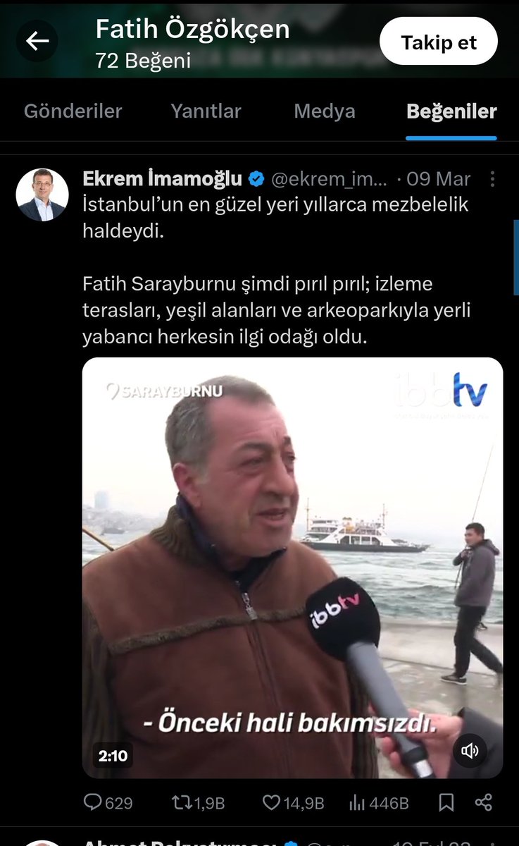 Fatih Ozgokcen öyle mal bir insan ki murat kurumun ekibinde olmasına rağmen ekrem imamoğlunun twittini beğeniyor