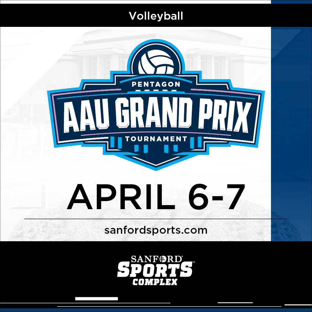 🔥 𝙇𝑬𝙏'𝙎 𝙂𝑬𝙏 𝙁𝑰𝙍𝑬𝘿 𝙐𝑷 🔥 🗓: AAU Grand Prix 📍: Sanford Pentagon & Fieldhouse ⏰: 8 a.m. 🏐: 160 teams from the region. Winners from each age division receive paid entry to @AAUVolleyball Nationals. Streaming info & more: bit.ly/4auHIiE #SanfordSports
