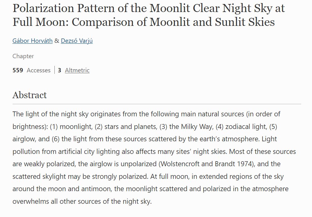 BlueLightDiet's tweet photo. SUNLIGHT IS UNPOLARIZED BUT MOONLIGHT IS POLARIZED.....

(Mostly, A FULL moon is unpolarized).

This is another difference between bright days and dark nights and example of how intricate the Natural world happens to be....

You can kind of think of unpolarized light as a wave vibrating in all directions and polarized light as a more coherent wave vibrating in only one direction. 

During the day, your biology is meant to absorb nonpolarized sunlight and then the body partially polarizes it using its own mechanisms. 

At night, your biology was designed to accept the more coherent, polarized light from the moon. 

This polarized moonlight alters the electric and magnetic fields your body interacts with and leads to some interesting things like antiinflammation, immune modulation, deeper penetration and quicker healing from wounds and musculoskeletal injuries.