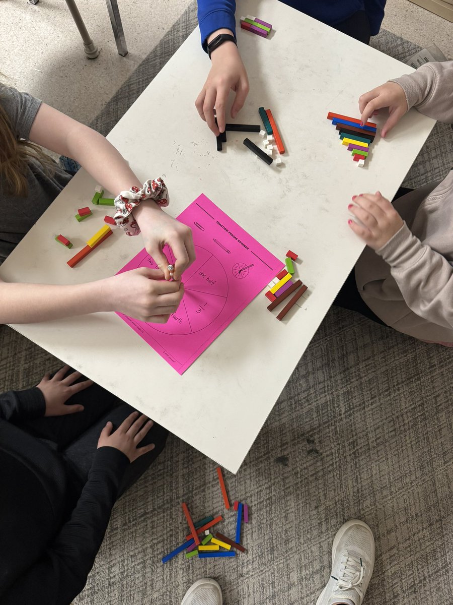 Fraction Fraca Friday! Working on creating equivalent fractions with cuisenaire rods. #GEMAAP