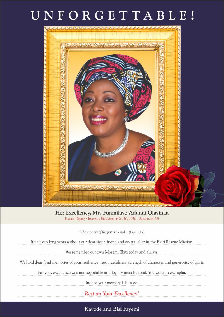 Rest on... Moremi Ekiti.