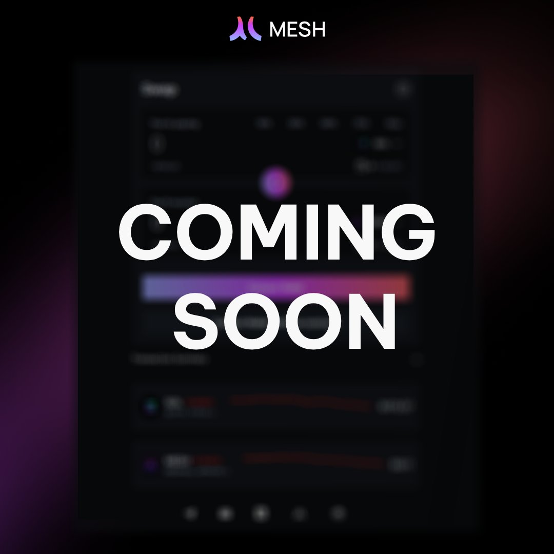 Mesh_Protocol's tweet image. Something new and exciting is cooking at the Mesh Headquarters 🍲 Stay tuned! 💫

#Solana #DeFi #MeshProtocol $SOL $MESH