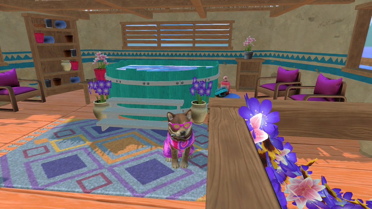 Happy Spaturday! Hope you're all having as chilled-out a weekend as this awesome Shiba 🦴#LittleFriendsPuppyIsland