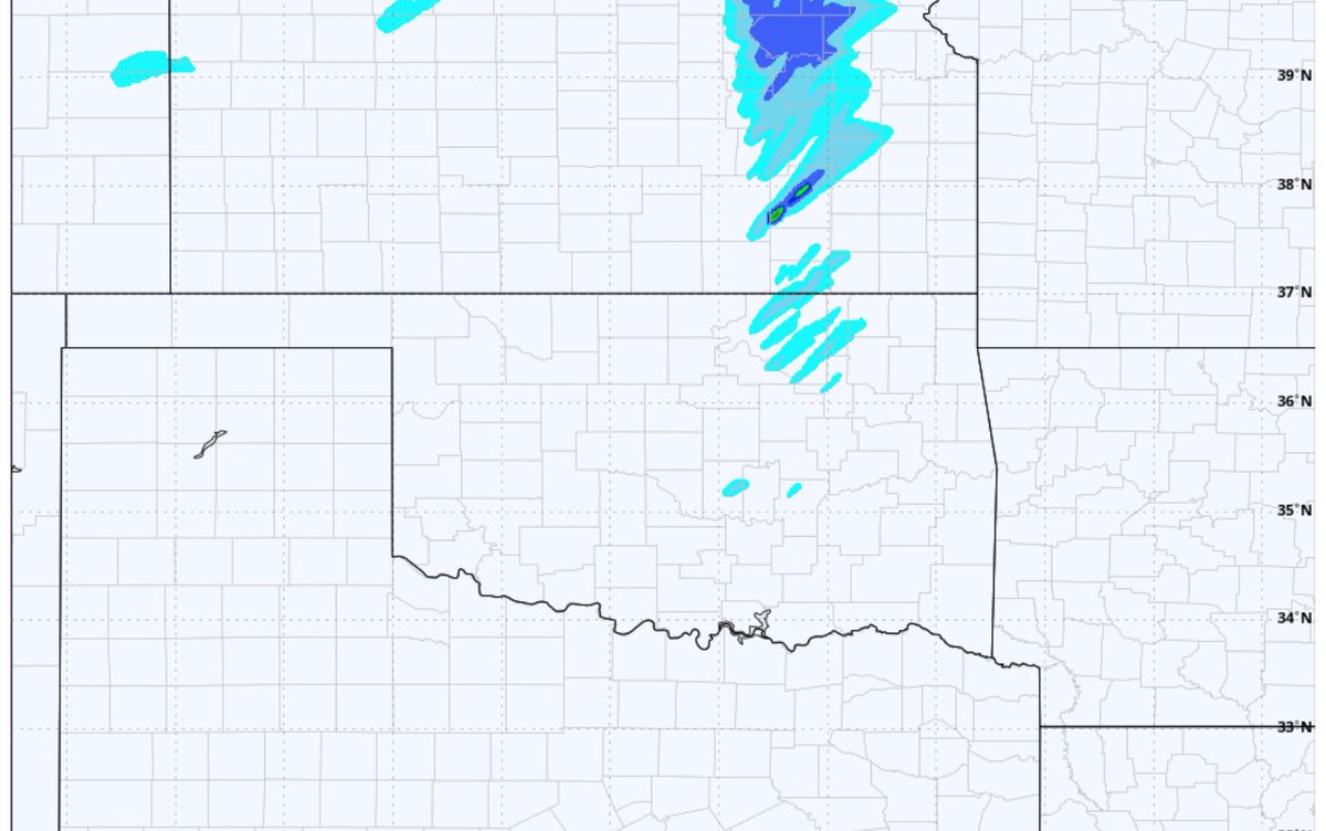 Looks like looks like Oklahoma may get a bit of a lightning show later tonight around 7-8 pm!