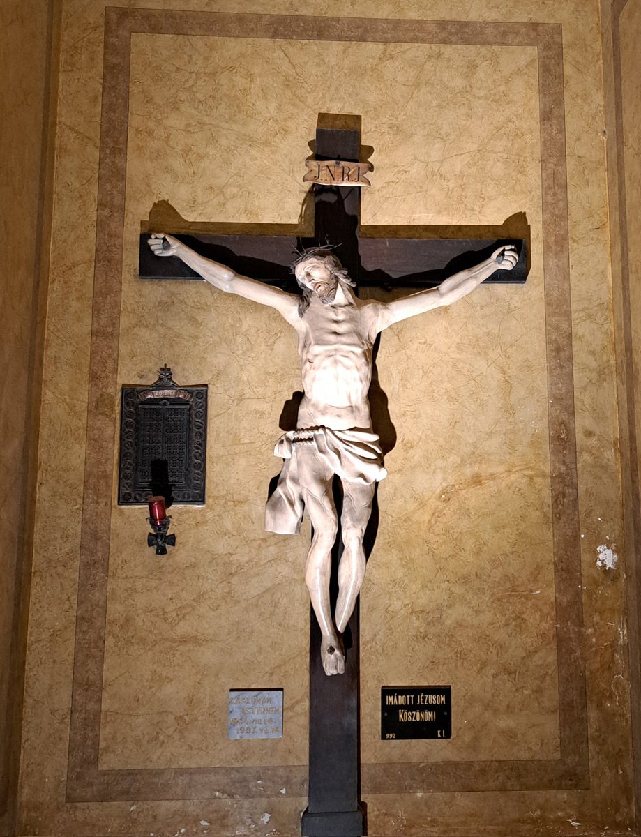 Crucifix and tabernacle for the custody of a relic of the #HolyCross in the Assumption Church in #Budapest downtown.