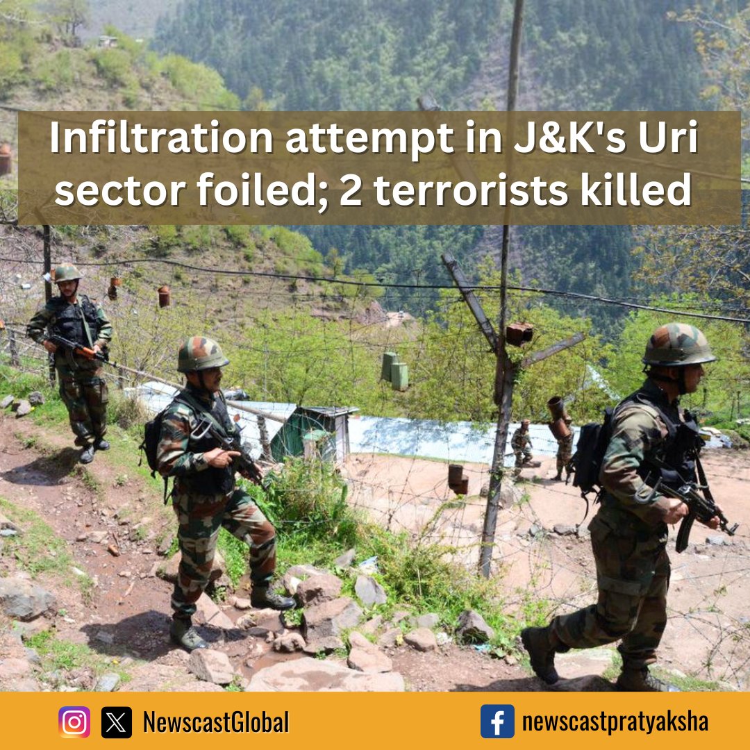Infiltration bid foiled by security forces along LoC in J&K's #Uri sector; 2 terrorists killed. Infiltration attempts & terrorist activity rises ahead of general elections. #PakistaniTerrorist groups suspected to be preparing to launch major attacks during #LokSabhaElections2024.