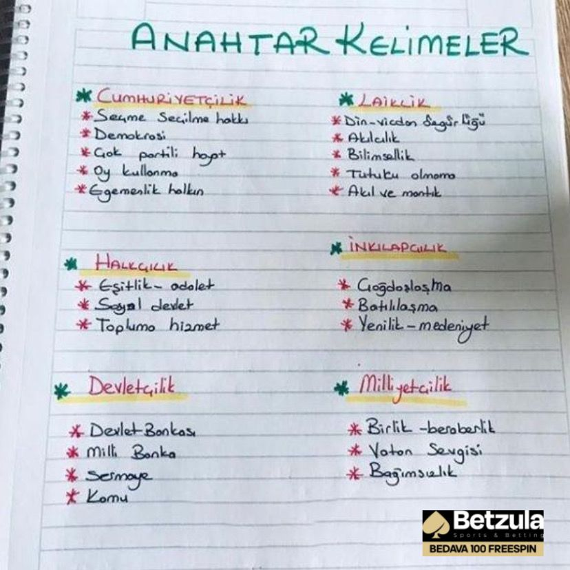 ANAHTAR KELİMELER ⭐️