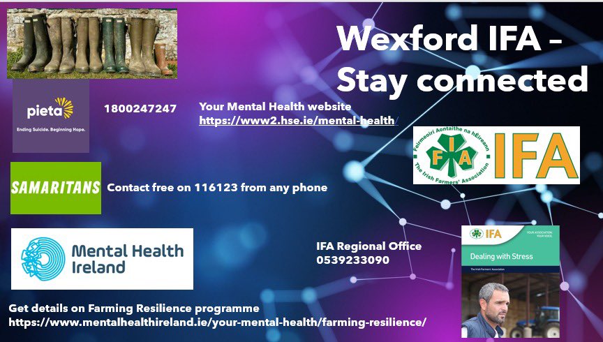 Many of us bemoan the weather but the stress and pressure on people in the farming community is off the scale Spoke with Wexford Chair of @IFAmedia @JerOMahony2021 & Sean Ryan IFA Nat’ Potato Chair’ Check the Wexford IFA Stay Connected initiative @farmersjournal @Wexford_People