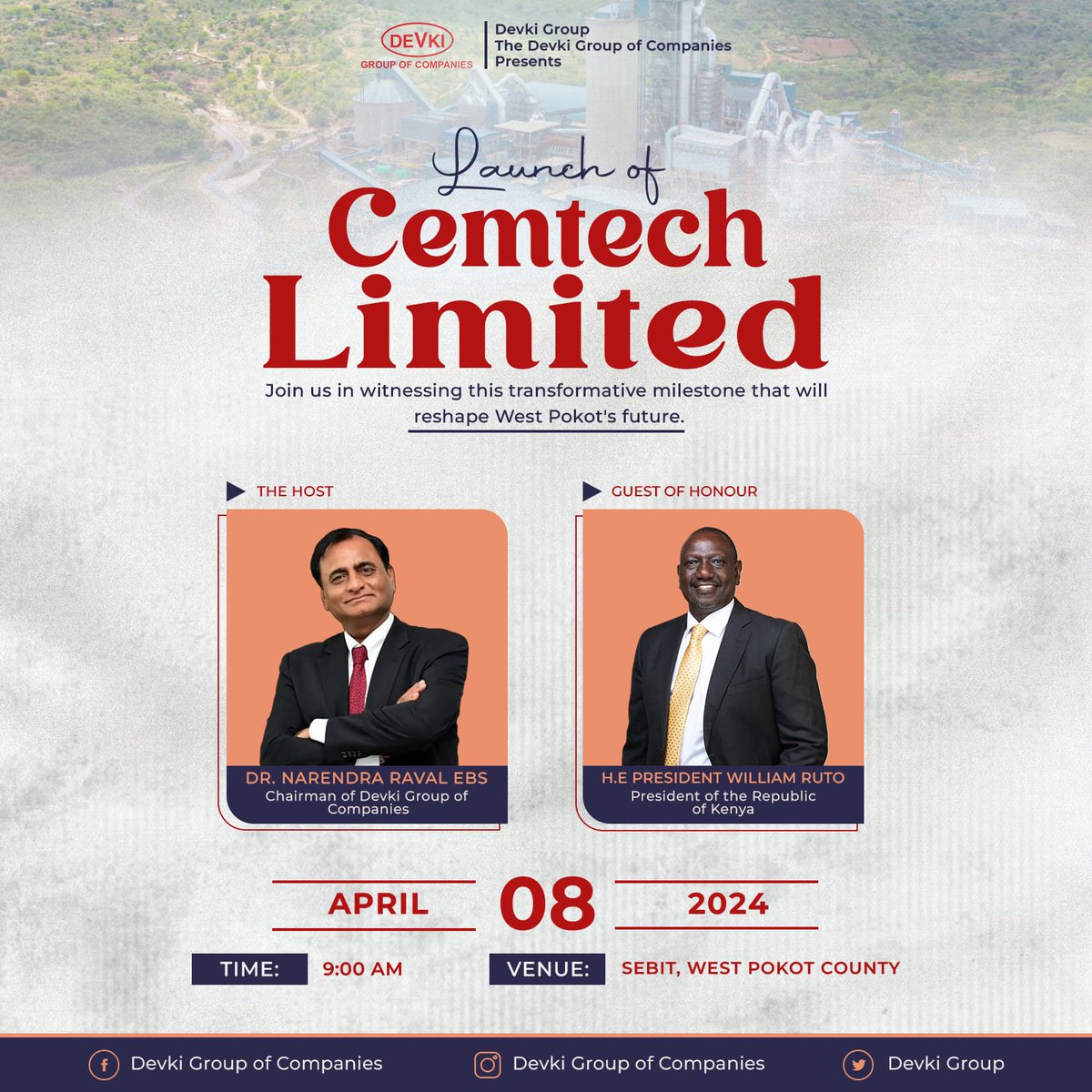 KUcoolkid's tweet photo. CEMTECH Plant sets industry standards in technology, efficiency, and quality, positioning Kenya as a manufacturing excellence hub.
@RavalNarendra @Devkigroup
Devki Empowers
#CemtechLaunch https://t.co/nndqYM4sDN