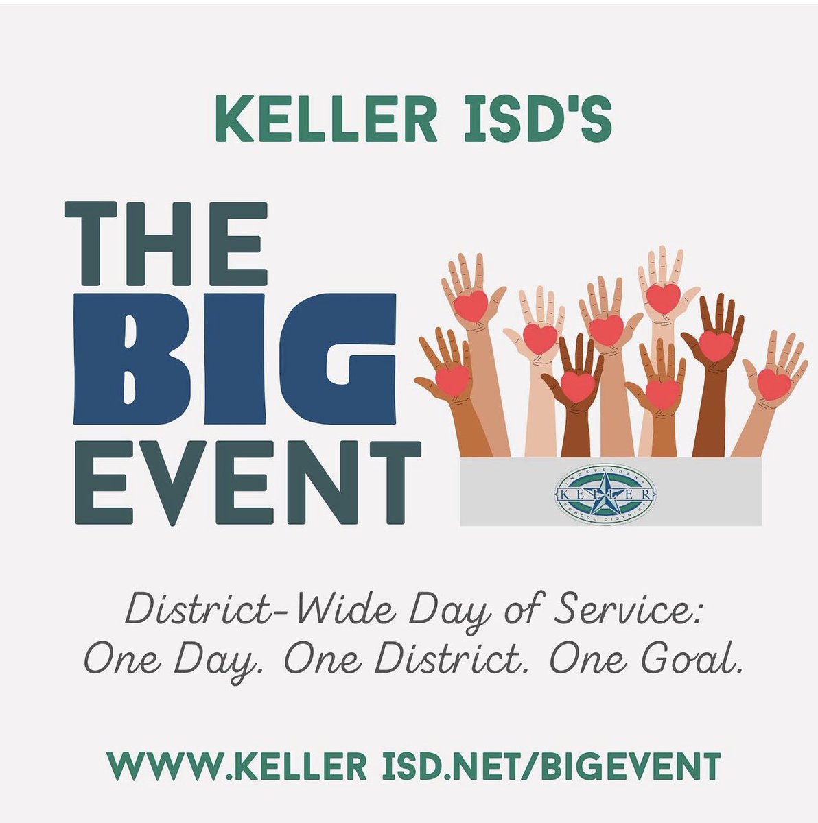Today is the day for KISD’s Big Event! Not too late to come out today to KMS and be apart!
