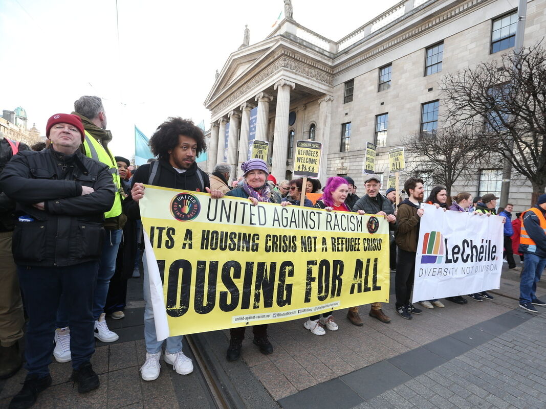 Great turnout at the United against Racism protest in Dublin so far

The far right racist's 'protest' against migrants and asylum seekers will be starting at 2pm... so bring plenty of noise makers

No to Racism.
Yes to Diversity and Love!!!!!

#HateHasNoHomeHere 
#IrelandForAll