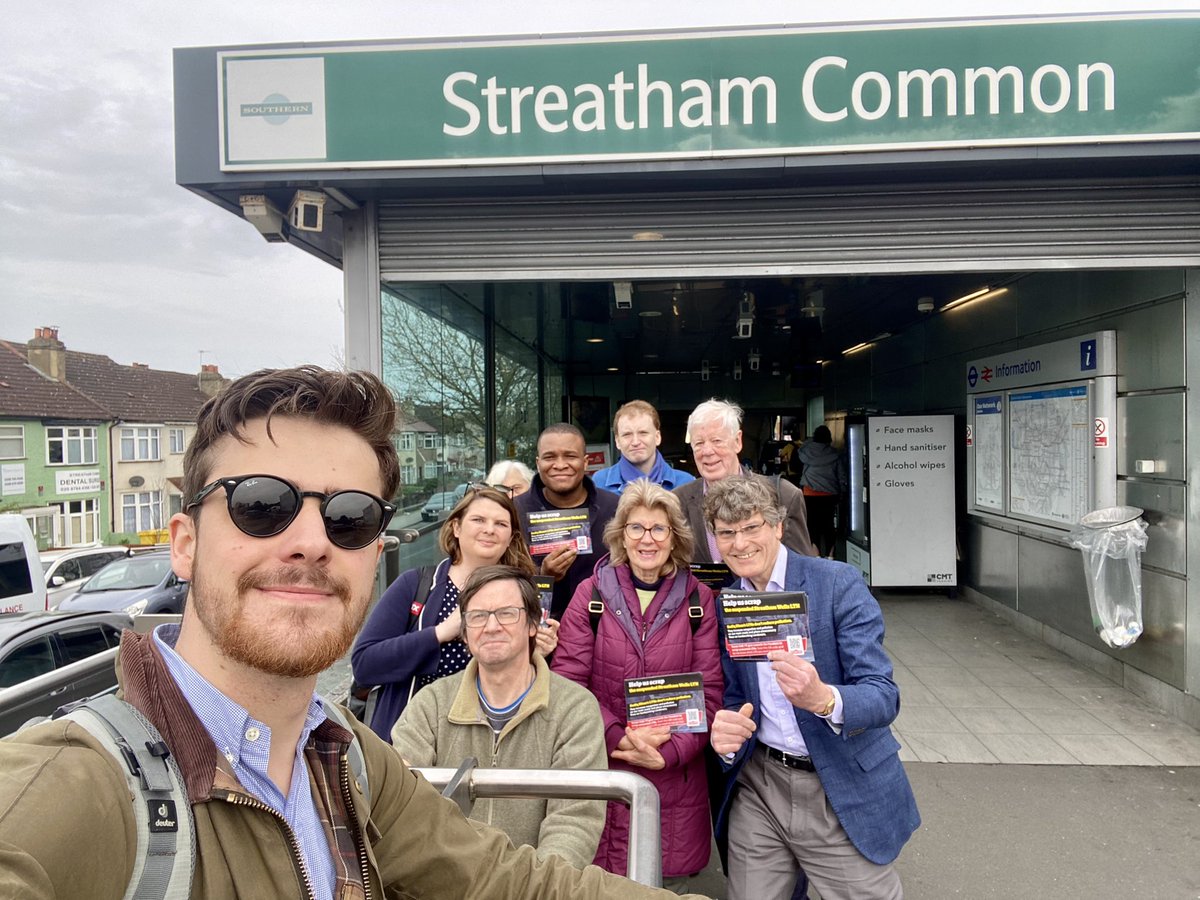 Awesome team out in the (almost) sunny Streatham today! Supporting @Chrissie_W13 our brillant GLA candidate and @PromJPhillips our amazing by- election candidate.