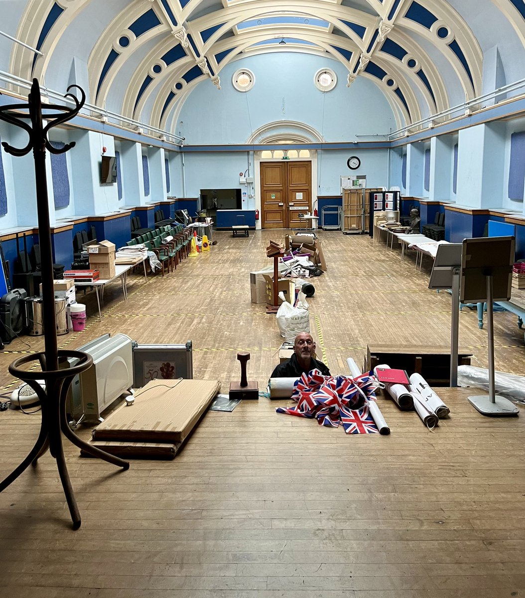 😅 The Town Hall / Corn Exchange closed to the public on 1st April 2024 and staff have started the decant process of all the rooms. We are making use of the Corn Exchange hall to lay out all the items and allocate appropriate storage locations off-site.