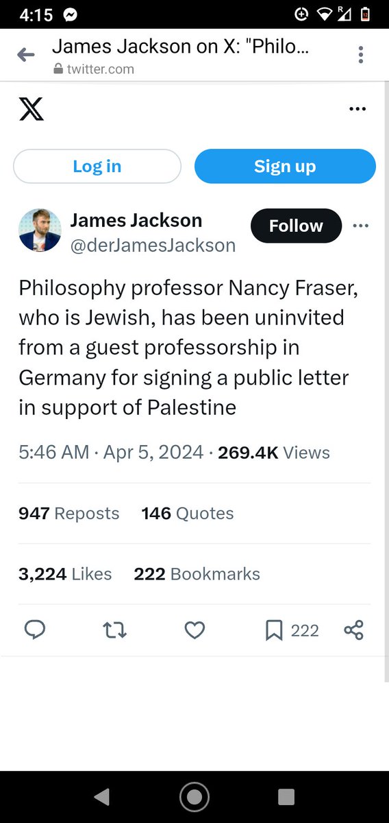 1/2The eminent philosopher Nancy Fraser cancelled in Germany for signing a letter on Palestine. Oh, yeah, and she's Jewish. German universities cancelling Jewish academics, rings a bell...can't quite remember. Via @derJamesJackson