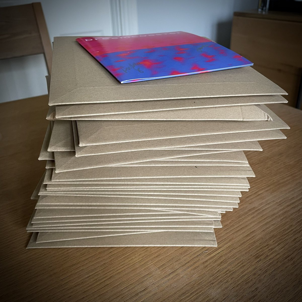 Now officially sold out, we’ve signed and packed copies of our new record “So Long” ready to send around the world. We’ve raised lots of money for @TeenageCancer (we’ll do the maths but about £150) so a huge thank you to everyone who supported 💙💙