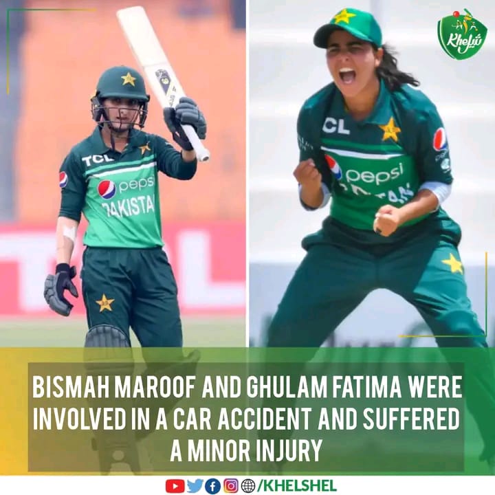 *Please pray for the speedy recovery of Bismah Maroof and Ghulam Fatima._* *#Cricket | #Pakistan | #BismahMaroof | #GhulamFatima | #Karachi | #BackOurGirls*