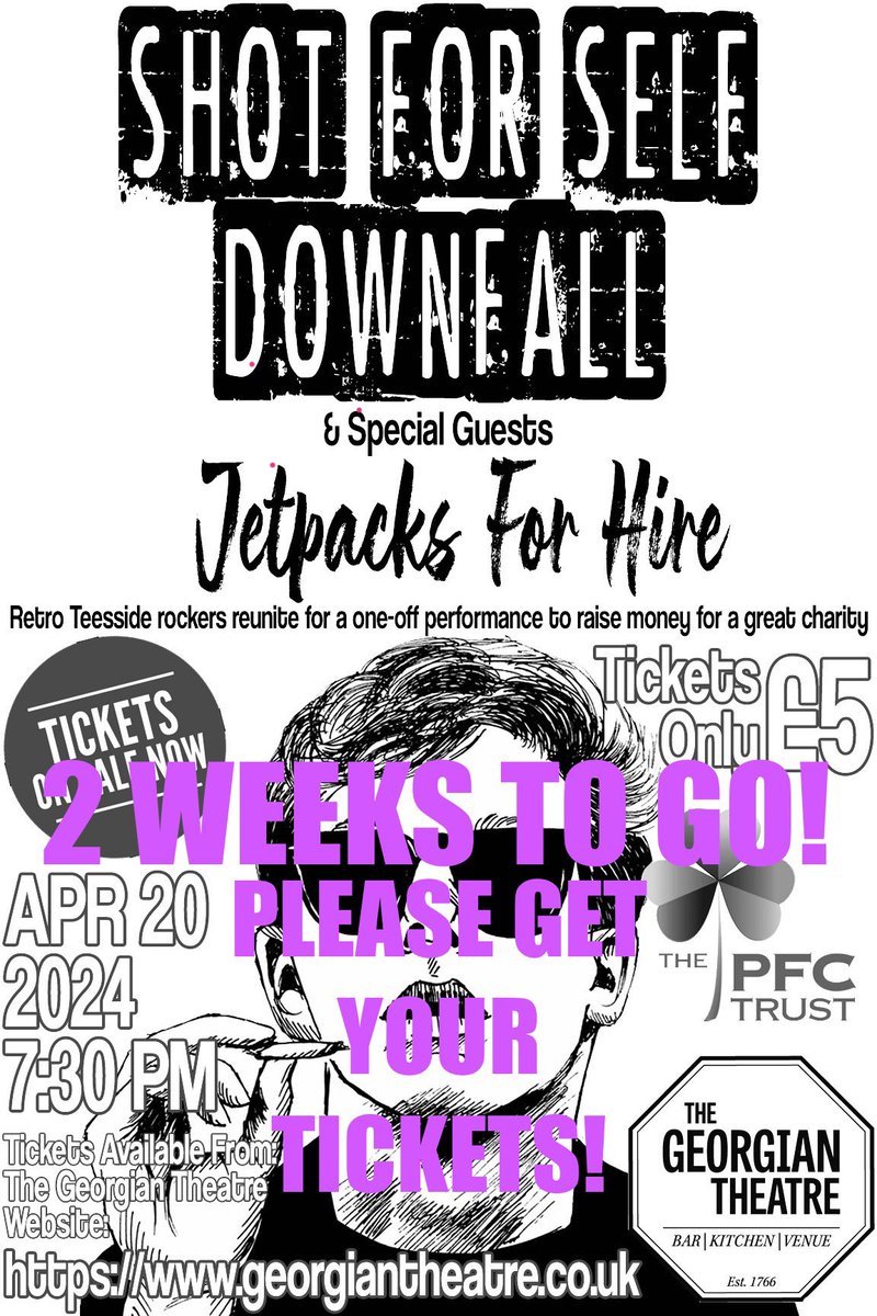 2 weeks to go until our reunion show at The Georgian Theatre, Stockton with our friends Jetpacks For Hire! 

Please get your tickets if you haven’t already! See you down the front 🤘🏻

georgiantheatre.co.uk/live-event/ven…