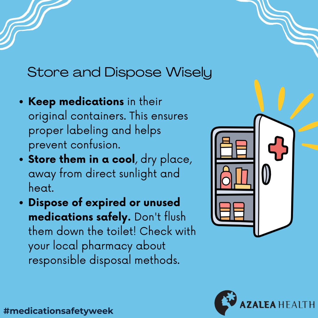 Get the most out of your meds! Learn about safe medication use for better health.
💊🩵

#MedicationSafetyWeek #MedSafety #YourHealth #medicationsafety #pharmacy #medicationmanagement #healthcare #medications #medicationreminder #womenswellness #azaleahealthtt