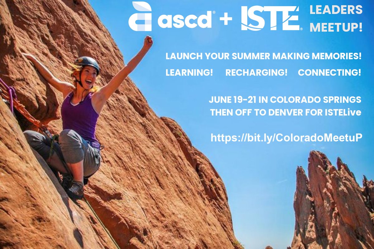 Join leaders from everywhere and invest in yourself personally and professionally! bit.ly/ColoradoMeetup @ASCD @ISTEofficial #edchat #edutwitter #edreform #edadmin #edleadership #edpolicy #edtech #teachertwitter #K12 #highered