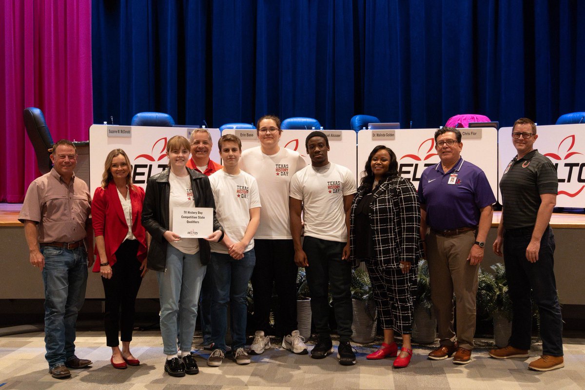 42 students who qualified for the Texas History Day State competition were recognized at the March Board of Trustees Meeting. #EACHandEVERYstudent #CelebrateBISD🍎 📸 bit.ly/4anAAEr