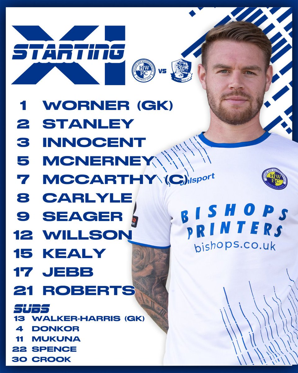 HWFCOfficial's tweet photo. 💥𝐓𝐄𝐀𝐌 𝐍𝐄𝐖𝐒💥

👉 A return to the XI for McCarthy and Roberts🫡
👉 Donkor returns to the squad from his injury 💪
👉 Jewitt-White misses out through injury❌
👉 Under 23's Captain Taylor Crook amongst the substitutes🌟

#HWFC #COYH https://t.co/IuMTmDCEQq