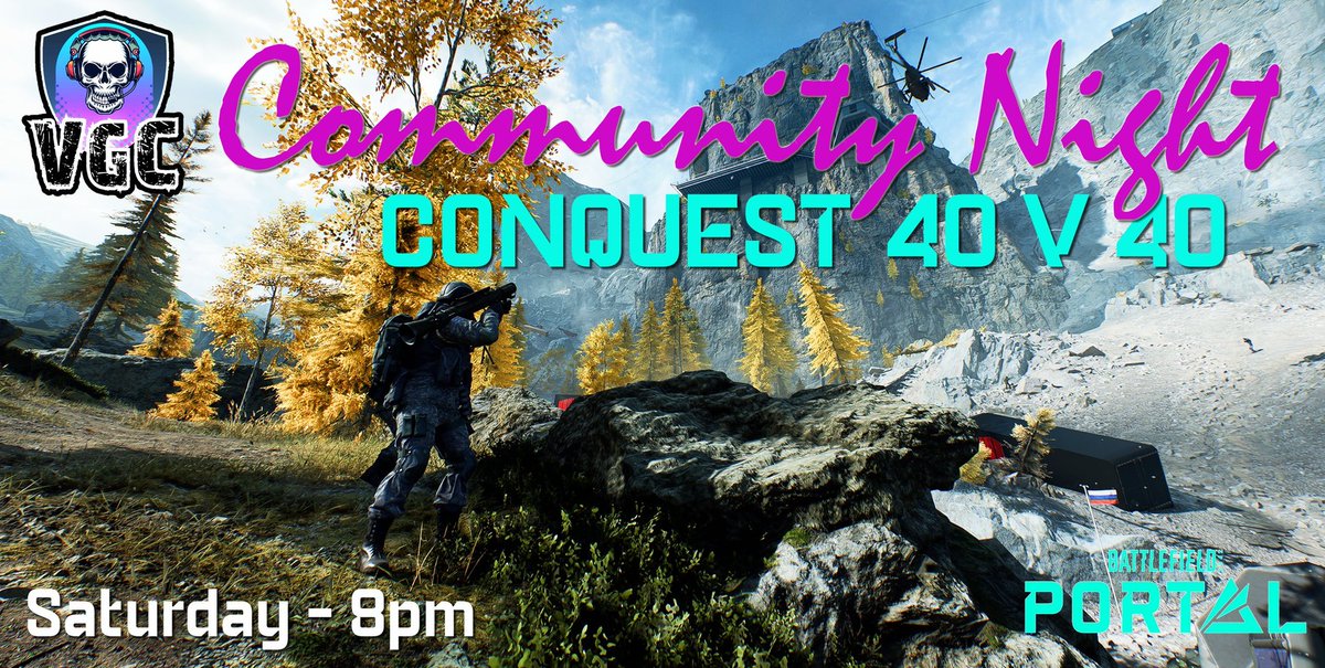 koenigskiller's tweet photo. It's this time of the week again 🥳
Get ready for the @VeteranGamersCo community night, this time hosted by me 😉
@Battlefield 2042, 80 player conquest at 8 PM british time 
Share and bring your friends, the Discord will be wild again 😘 https://t.co/Ovihjz2DcA