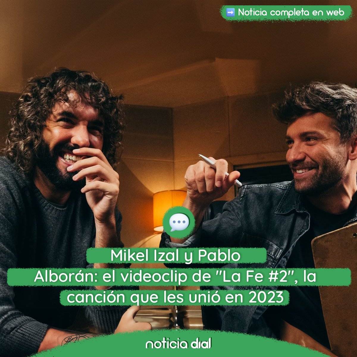 Mikel Izal y Pablo Alborán: así es el videoclip de 'La Fe #2', la canción que les unió en 2023 @soymikelizal @pabloalboran 🔗cdial.es/5hfsa2
