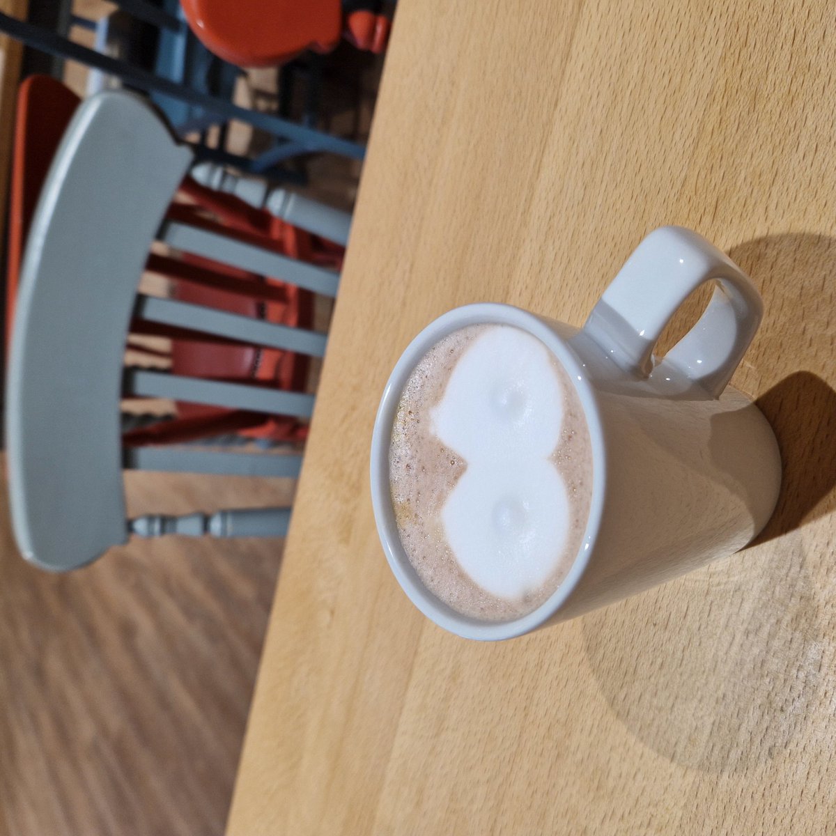 🤔 I know that making shapes in coffee is a popular thing to do, but I didn't expect this from Morrisons Cafe this morning. What does it look like to you? @morrisons