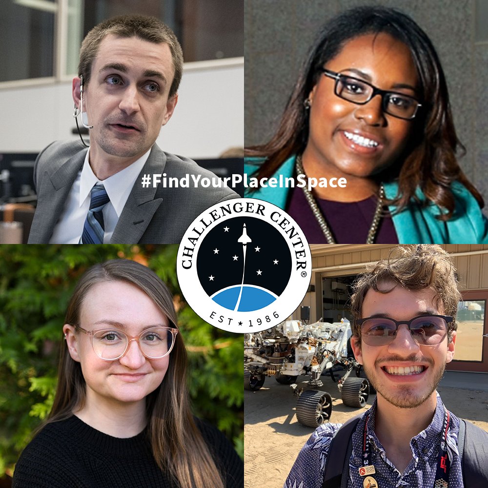 Inspiring the next generation to dream about their futures in #STEM & #Space. Just ask our Challenger Learning Center alumni: Chris Dobbins at @NASA_Johnson, France Jackson at @intel, Erin Burba at Eyebot, & Ethan Holand at @NASAJPL bit.ly/3U4YGhy #FindYourPlaceInSpace