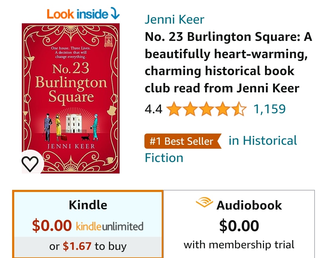 FLYING A BESTSELLER FLAG IN AUSTRALIA!!! 🌏🦘 Currently just $1.67 or FREE on #KU. #Australia #bookbargain #histfic ➡️mybook.to/burlingtonsqso…