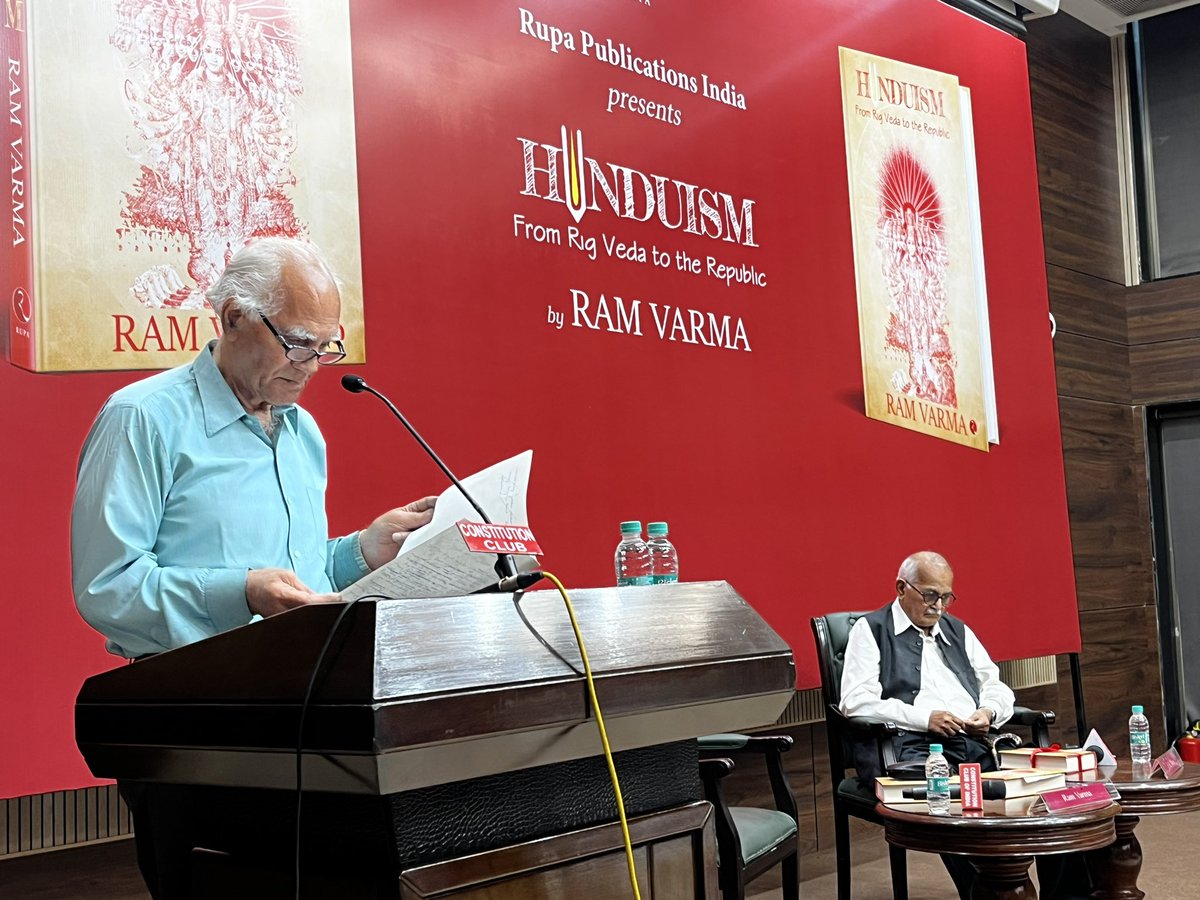 “The historicity of Ramayana and Mahabharata was supplanted later on…” - Ram Varma speaking about his book #Hinduism.