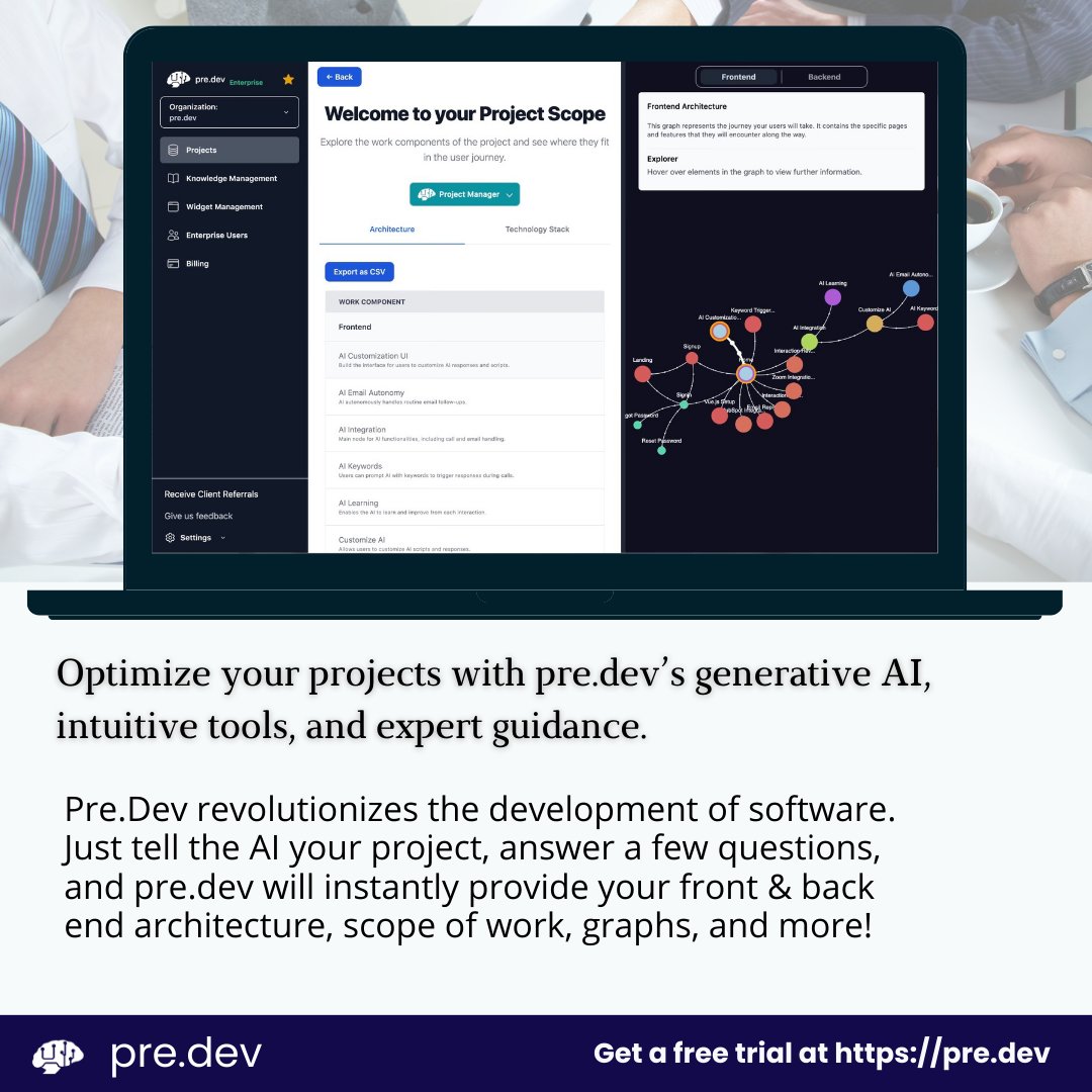 predotdev's tweet photo. What are you waiting on? Stay ahead of the curve with https://t.co/WOb8bGPoQU. 

#predev #generativeai #developertools https://t.co/kwfRy0CWbB