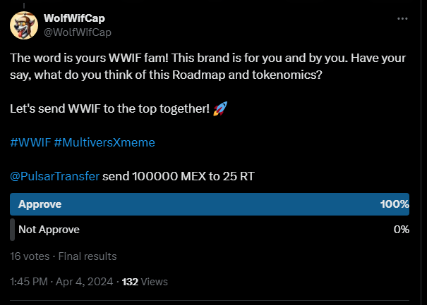 Thank you #WWIF fam ! 
See you next Monday for presale ! 🚀
#MultiversX #memecoin