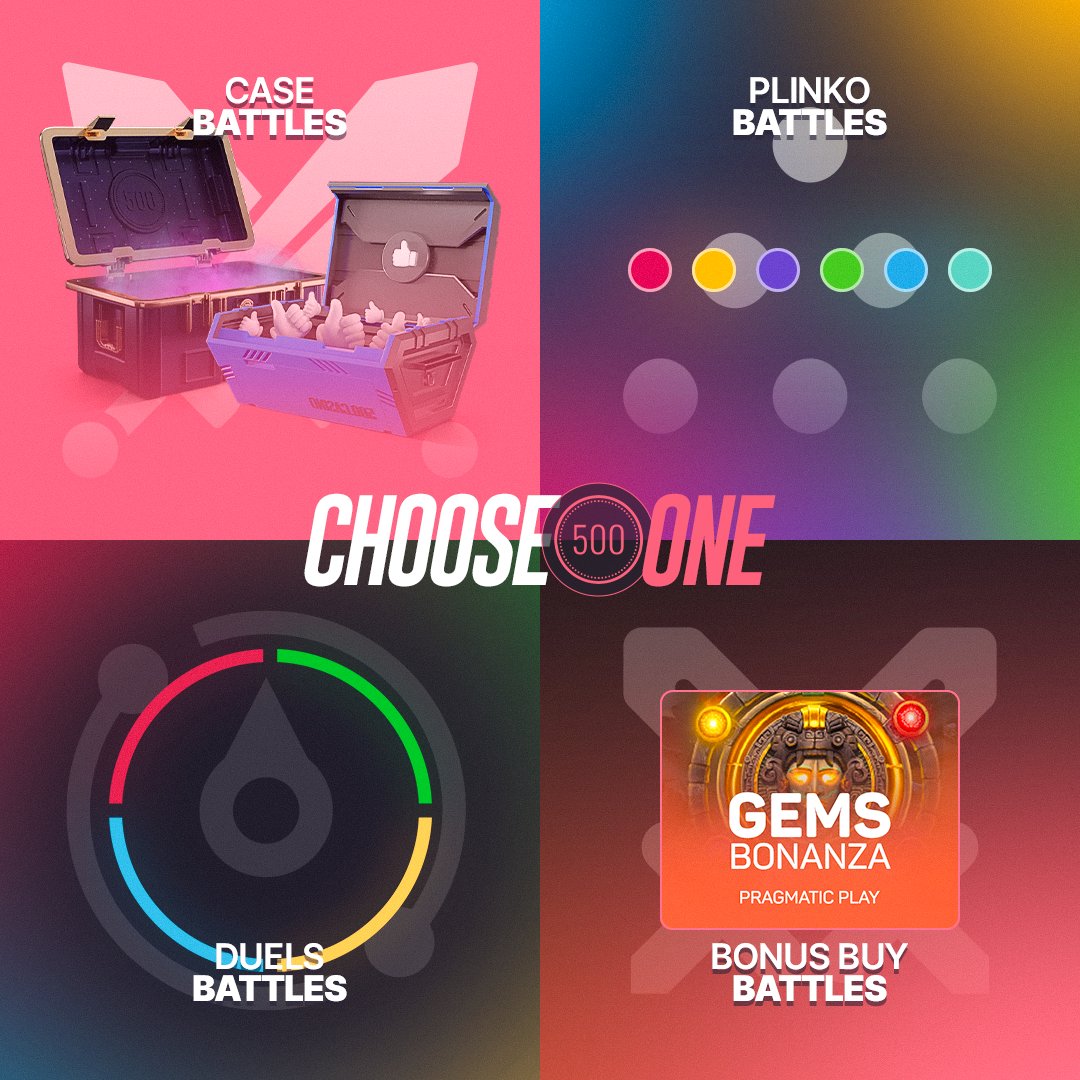 You get $100 to play, choose one: - Case Battles - Plinko Battles - Duels - Bonus Buy Battles