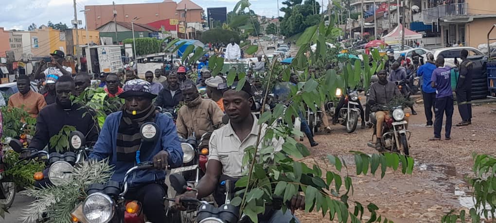 DailyMonitor's tweet photo. Hundreds of FDC supporters welcome their former party president, Dr @kizzabesigye1  in Bushenyi District, western Uganda on April 6, 2024.
Dr Besigye and other FDC-Katonga faction leaders are in Bushenyi to consult party supporters on whether to form a new party ahead of the 2026 general election. 

#MonitorUpdates 
📸 MILTON BANDIHO