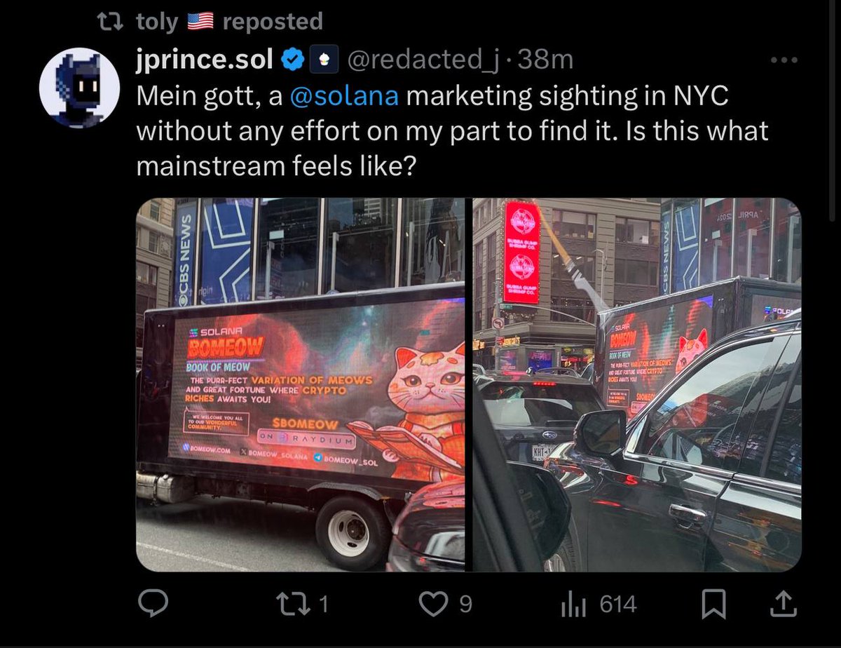 Education_byEd's tweet photo. @anglio Don't forget to accumulate $BOMEOW

@Bomeow_solana 

✅ SOLID TEAM
✅ THICK LOQUIDITY
✅ CAT NARRATIVE
✅ TRENDING EVERYWHERE FOR 4TH DAY STRAIGHT
✅ 💎🥚🥚 COMMUNITY

@toly knows what is good.

$PARAM @ParamLaboratory https://t.co/jggoBROtkg