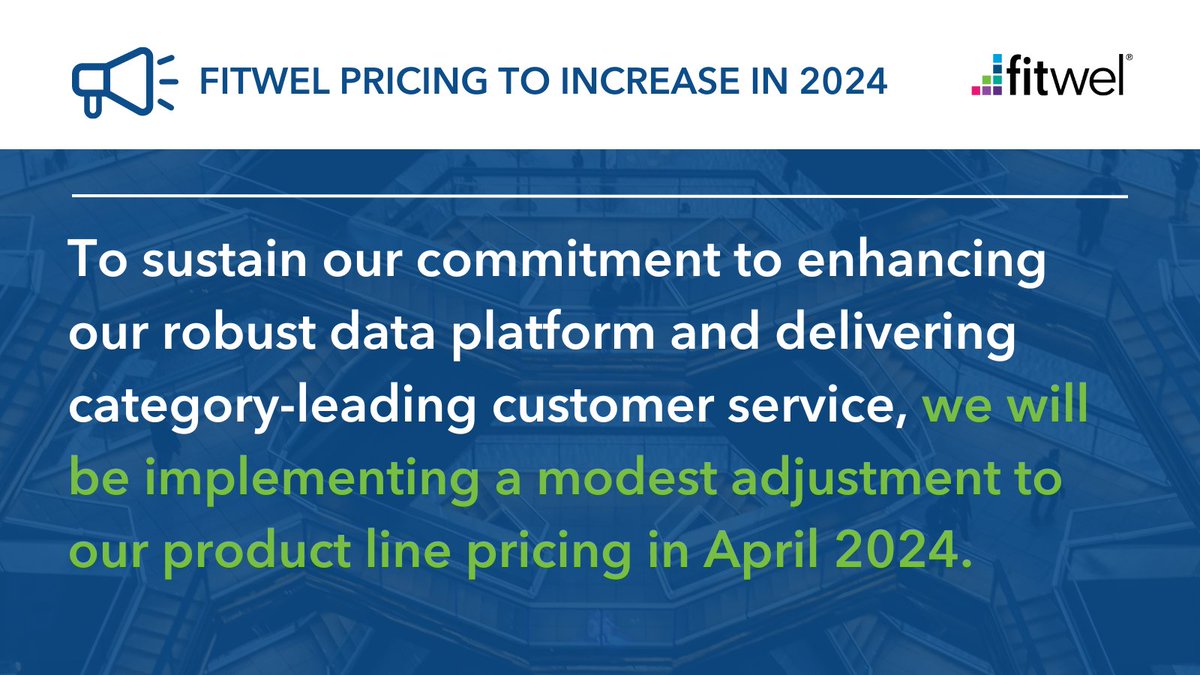 Fitwel pricing for building scorecards is set to increase on Apr. 15. The pricing change comes with a series of notable upgrades designed to elevate your Fitwel experience. Here are 5 things you need to know about how Fitwel is evolving to meet your needs: ow.ly/gmko50QLwXW