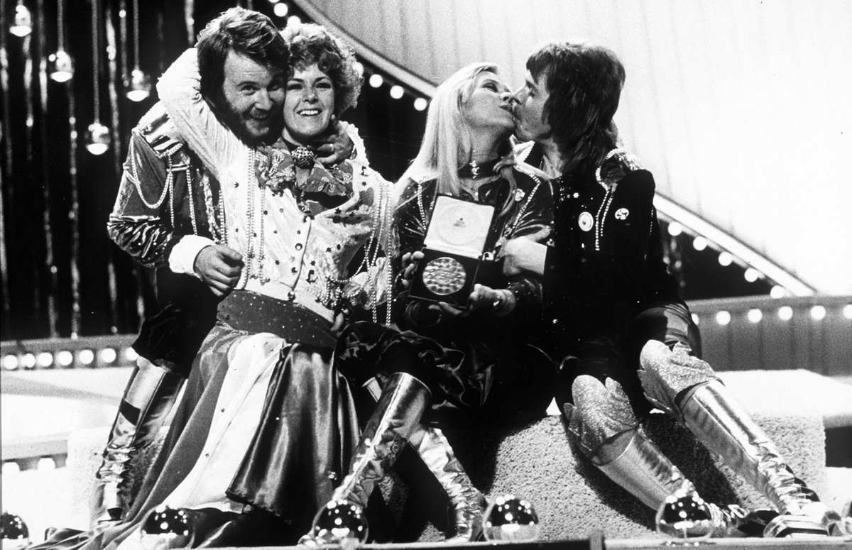 Do you know who won Eurovision in 1974? If you guessed Sweden with the song “Waterloo,” you’d be correct! Thank you Abba! biography.com/musicians/abba…