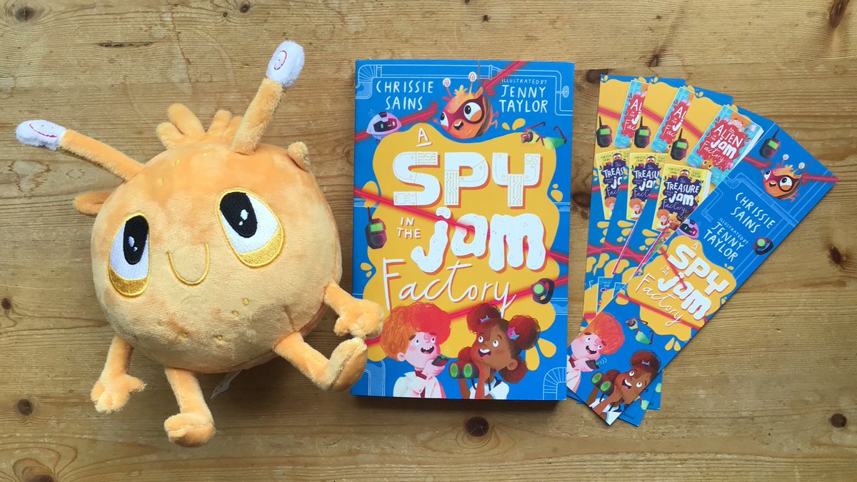 Sad to be paying a final visit to Scooter and Fizzbee but thrilled with these goodies from @BeccaOram @WalkerBooksUK. Can’t wait to meet #ASpyInTheJamFactory @CRSains @jennytaylordraw 🥰