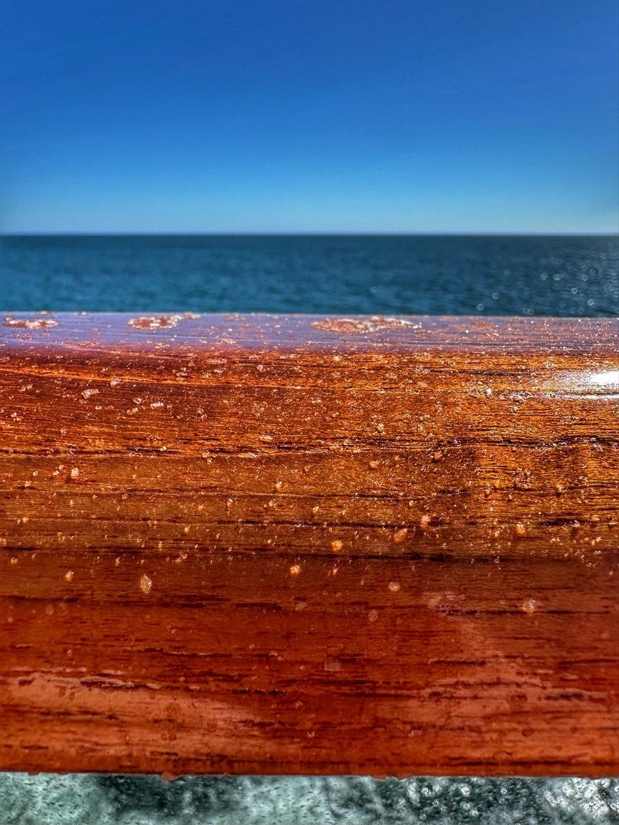 Sea salt on a hand rail following a storm. #PacificOcean #Rothkoesque @ThePhotoHour