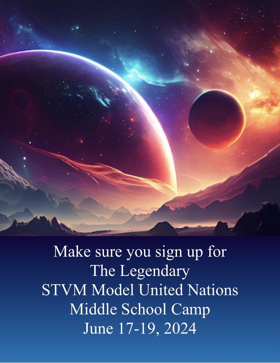 STVMMUN's tweet image. Make sure you sign up for MUN summer camp, spaces are limited. #STVMMUN
#STVM stvm.com/campus-life/su…