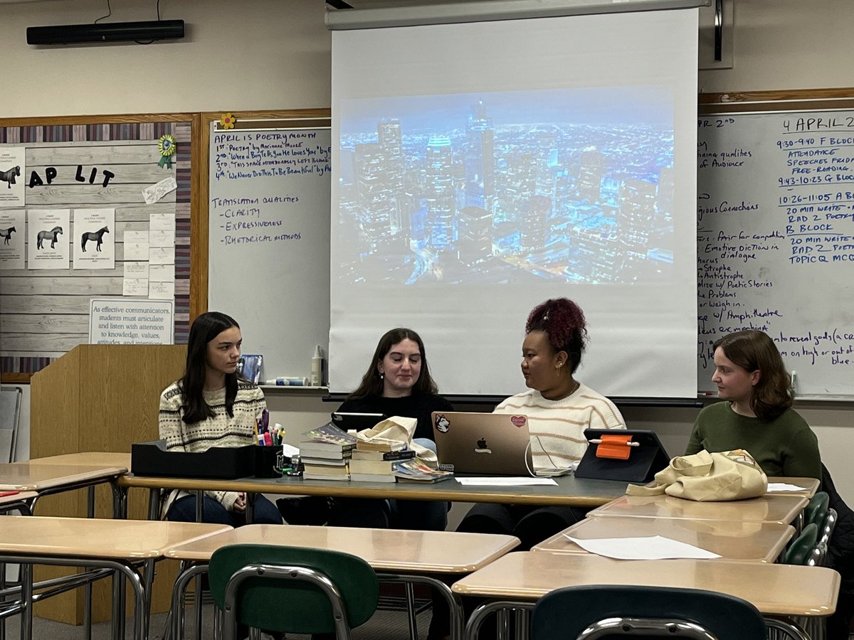CLKirkpatrick's tweet image. ELA night at Nipmuc Regional HS did not disappoint. Poetry, discussion, and exhibitions of learning - a whole student-led conference! Always so impressed. @NipmucRegional #Nipmucpride #WeAreMURSD