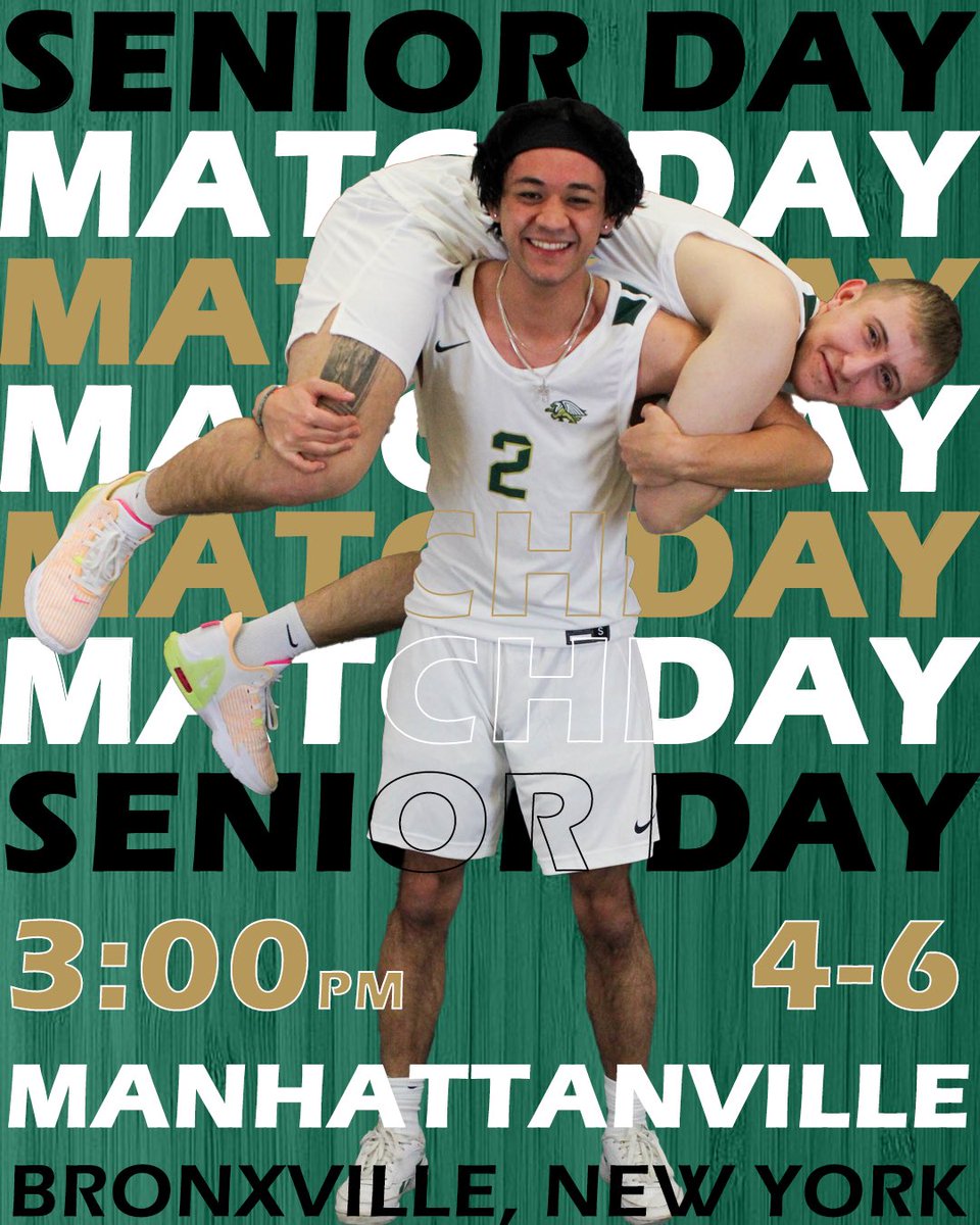 SENIOR DAY! Men’s volleyball wraps up their season with a senior day tri-match in Bronxville. The Gryphons will host Old Westbury at 11:00 am and Manhattanville at 3:00 pm, honoring their seniors prior to the first match. Let’s Go Gryphons! #StrengthAndIntelligence #GoGryphons